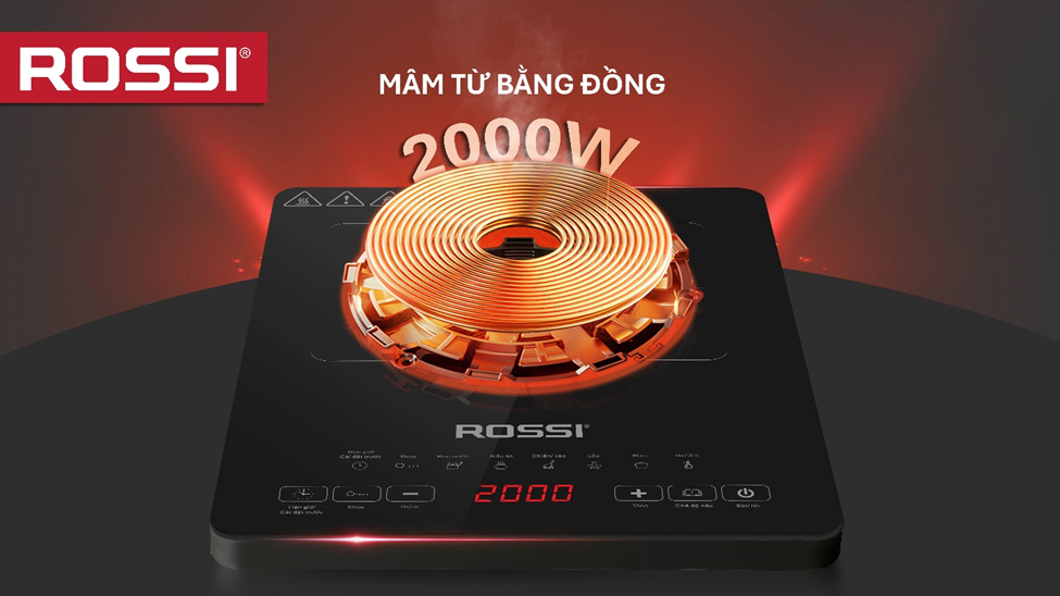Bếp từ đơn mâm từ bằng đồng ROSSI - Bước đột phá mới trong hành trình nâng tầm tiện nghi sống 