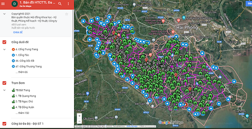 Hải Phòng: Ứng dụng hiệu quả bản đồ trực tuyến hệ thống công trình thuỷ lợi Đa độ