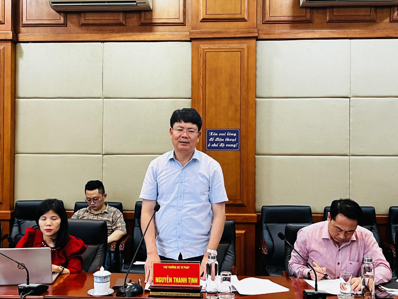 Thứ trưởng Nguyễn Thanh Tịnh làm việc tại Hải Phòng về công tác chuẩn bị Hội thi Hòa giải viên giỏi