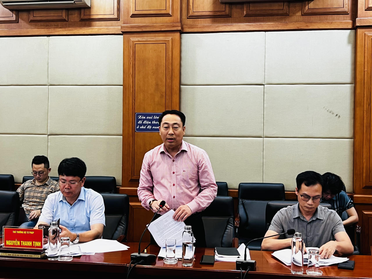 Thứ trưởng Nguyễn Thanh Tịnh làm việc tại Hải Phòng về công tác chuẩn bị Hội thi Hòa giải viên giỏi