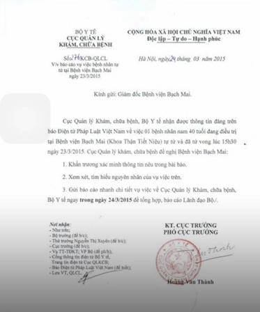 Bệnh nhân tự tử ở bệnh viện Bạch Mai có thể do bị Stress nặng