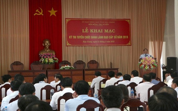 Thi tuyển chức danh lãnh đạo cấp Sở tại Hậu Giang