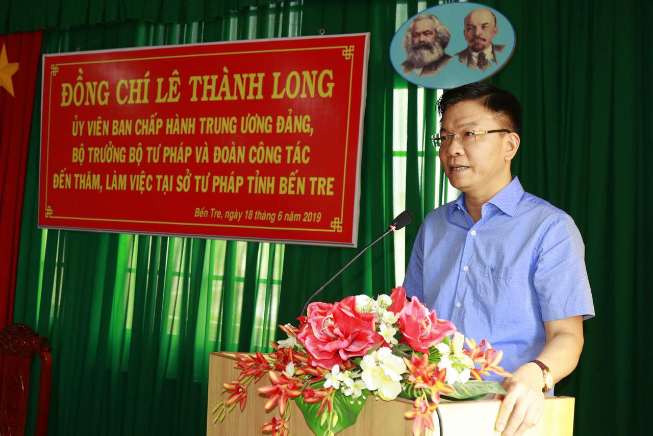 Bộ trưởng Lê Thành Long: “Tháo gỡ” nhiều khó khăn, vướng mắc cho Tư pháp Bến Tre