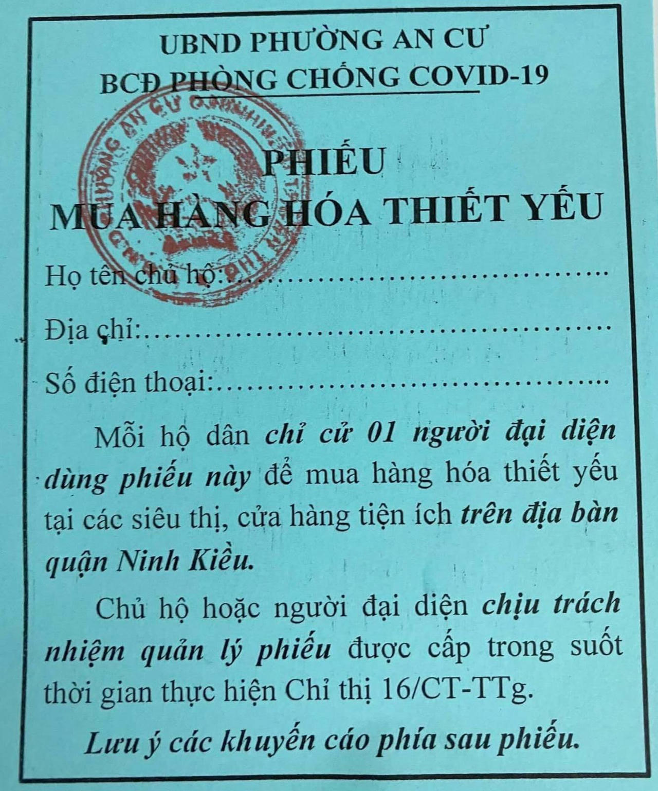 Cần Thơ áp dụng phiếu mua hàng, hạn chế người dân ra đường khi không cần thiết