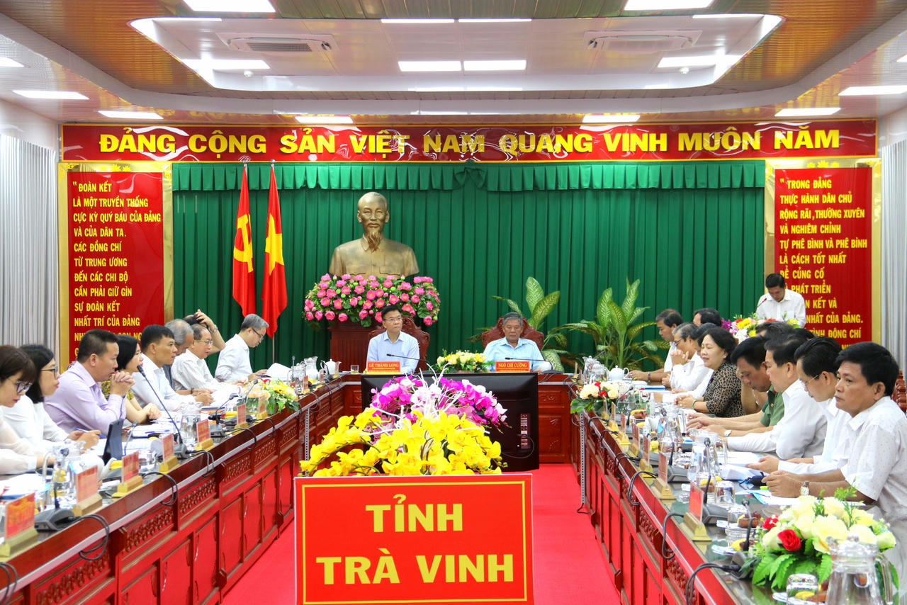 Bộ trưởng Lê Thành Long làm việc với Trà Vinh về công tác phòng chống tham nhũng, tiêu cực 