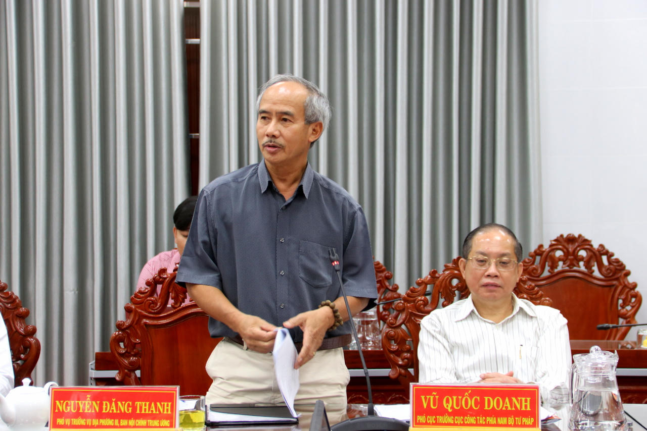 Bộ trưởng Lê Thành Long làm việc với Trà Vinh về công tác phòng chống tham nhũng, tiêu cực 