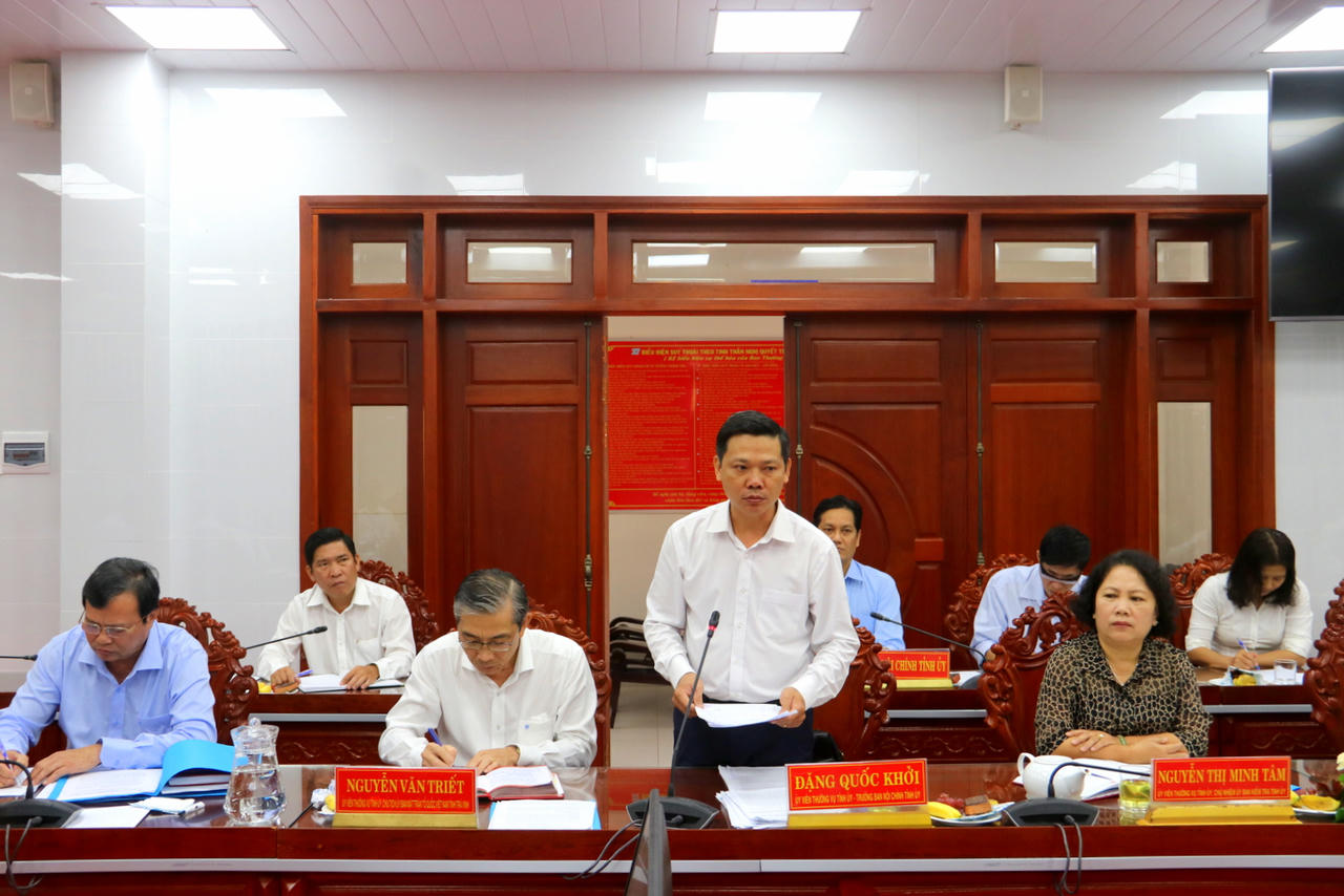 Bộ trưởng Lê Thành Long làm việc với Trà Vinh về công tác phòng chống tham nhũng, tiêu cực 