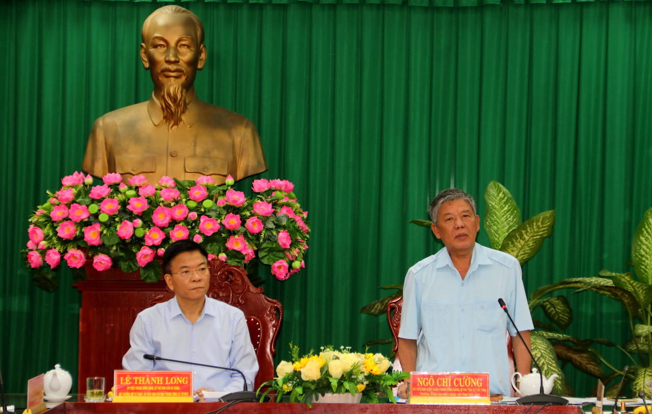 Bộ trưởng Lê Thành Long làm việc với Trà Vinh về công tác phòng chống tham nhũng, tiêu cực 