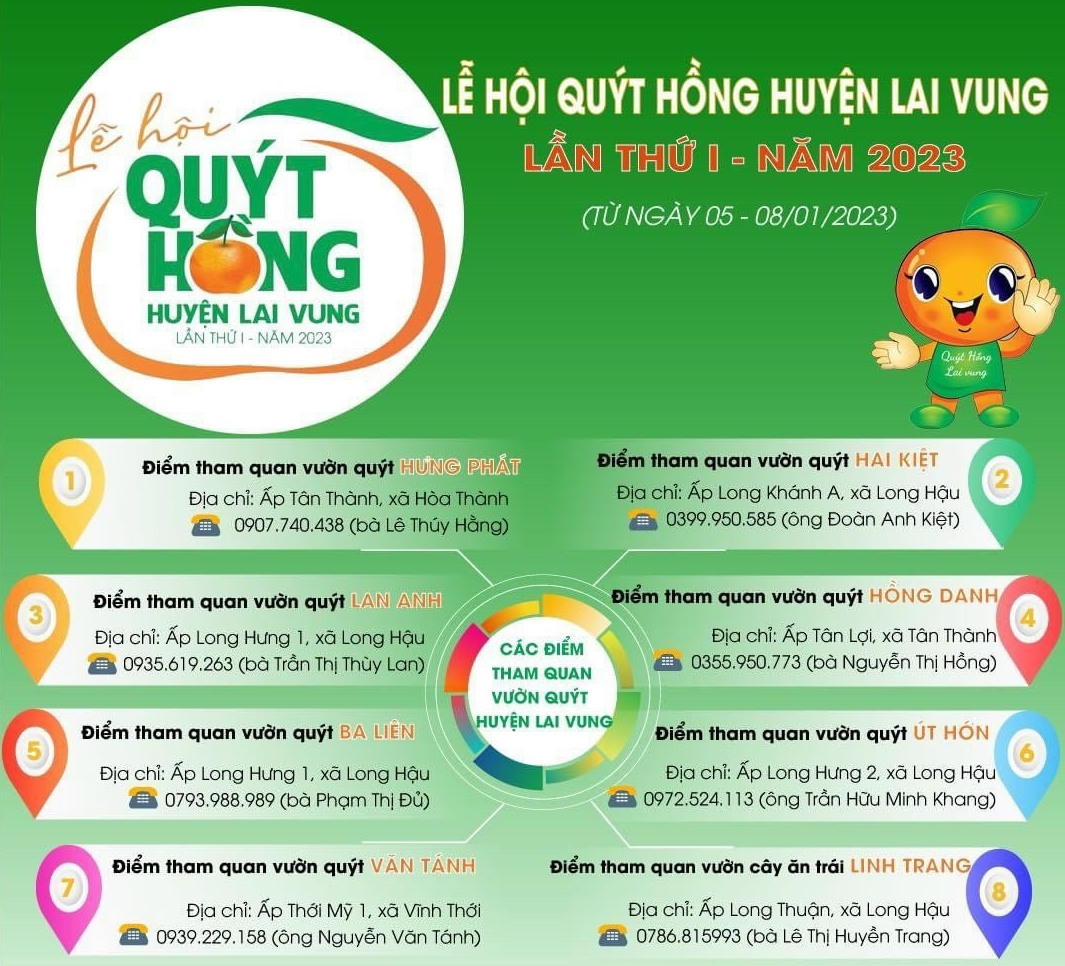 Sắp diễn ra lễ hội Quýt hồng Lai Vung