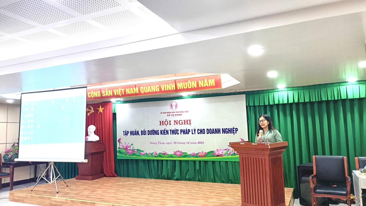 Đồng Tháp tập huấn kiến thức pháp lý cho doanh nghiệp