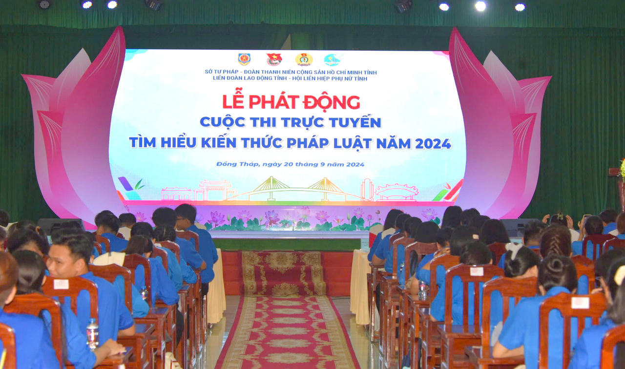 Đồng Tháp phát động Cuộc thi trực tuyến Tìm hiểu kiến thức pháp luật năm 2024 