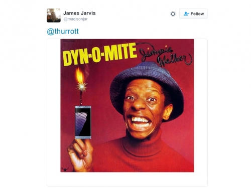 Dân mạng thi nhau chế ảnh Galaxy Note7 dễ cháy nổ