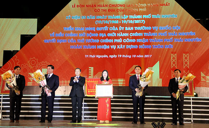 Thái Nguyên long trọng đón nhận Huân chương Lao động hạng Nhất