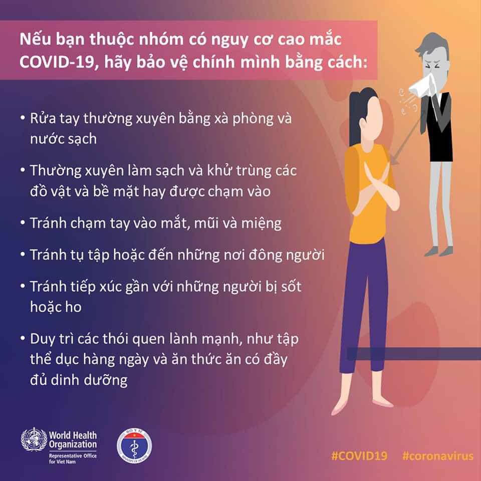 Infographic: Việc cần làm với nhóm người có nguy cơ cao mắc COVID-19 