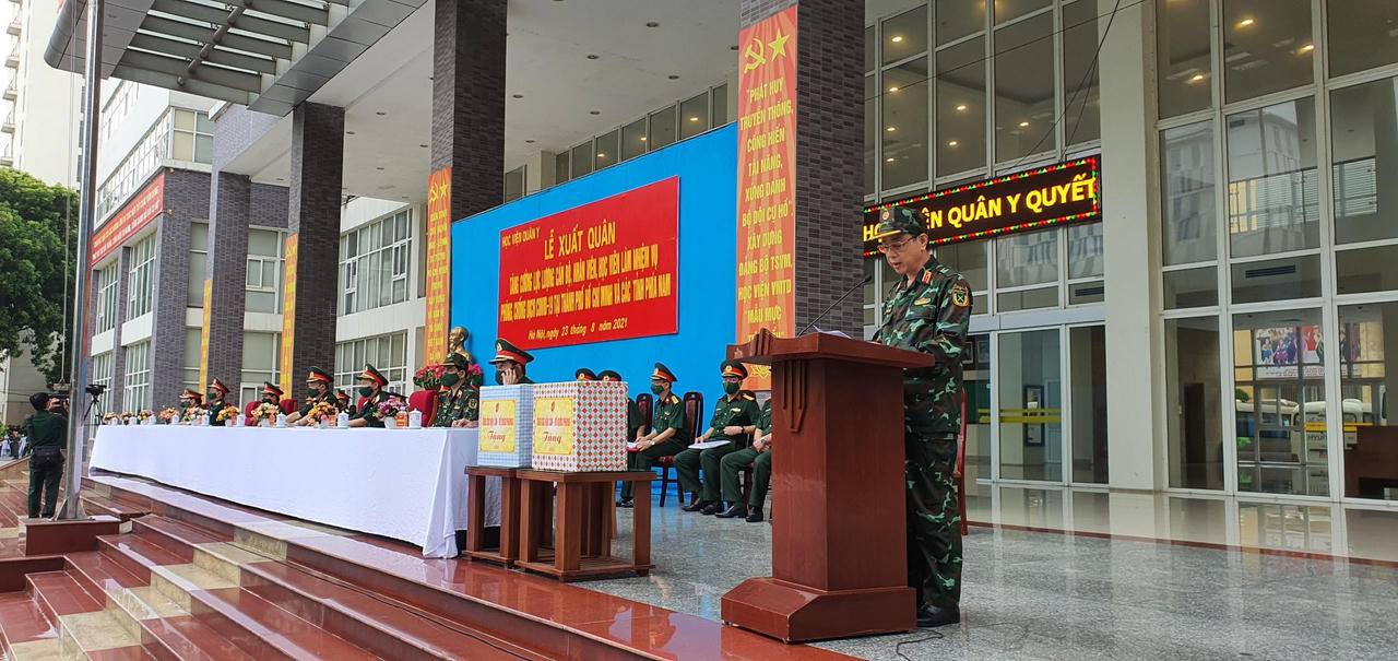 Thêm hơn 1.000 cán bộ, học viên Học viện Quân y lên đường tiếp sức miền Nam chống dịch