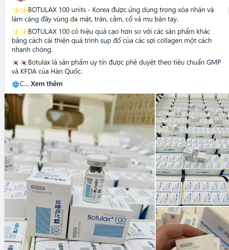 Filler, botox không hoá đơn, tem mác bán 'tràn lan' trên Shopee, Lazada và các mạng xã hội