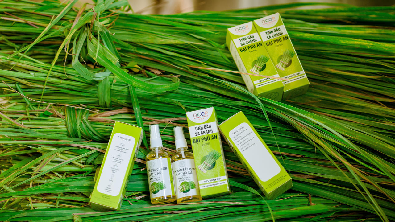  Tinh dầu sả chanh Đại Phú An đạt chứng nhận OCOP 3 sao là sản phẩm thuần thiên nhiên