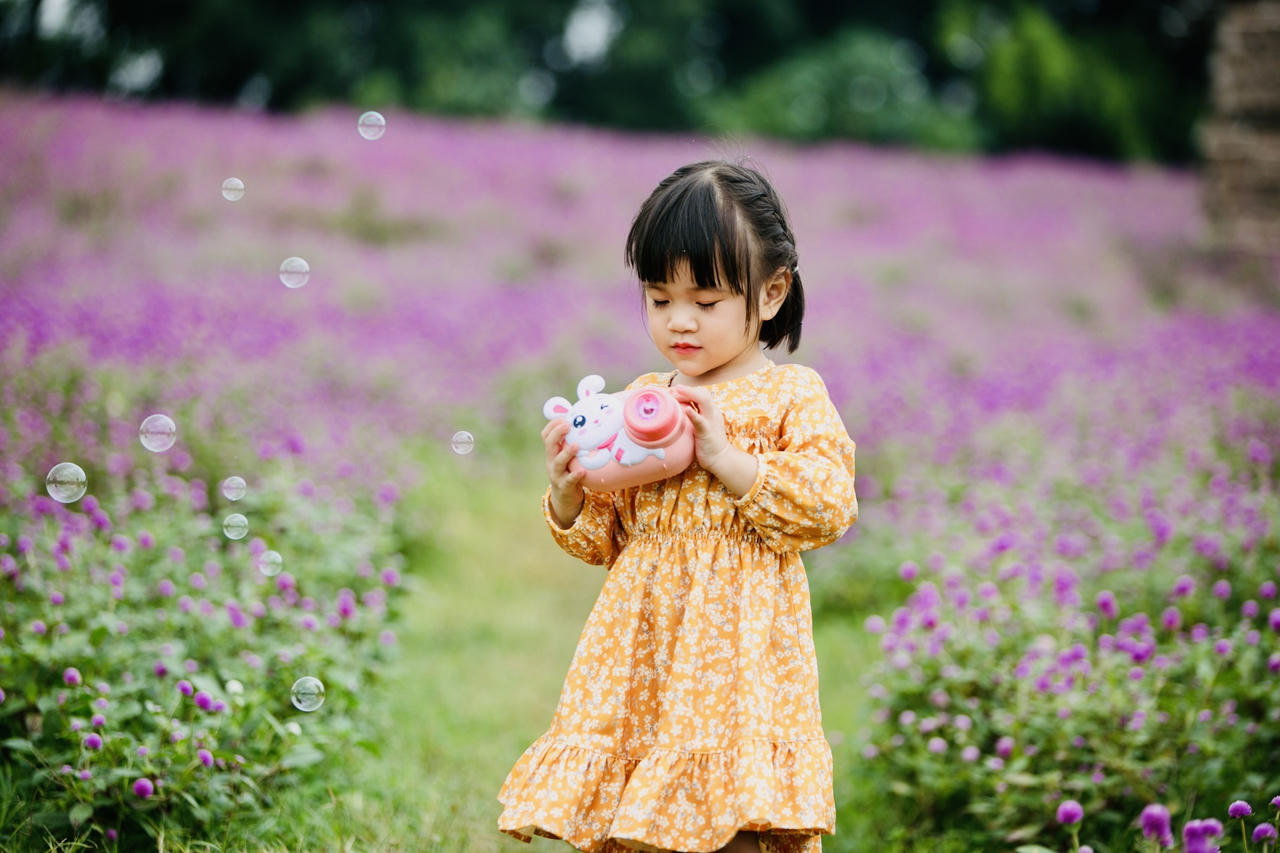 Mãn nhãn với hình ảnh siêu yêu của những bé gái trên cánh đồng hoa bách nhật 
