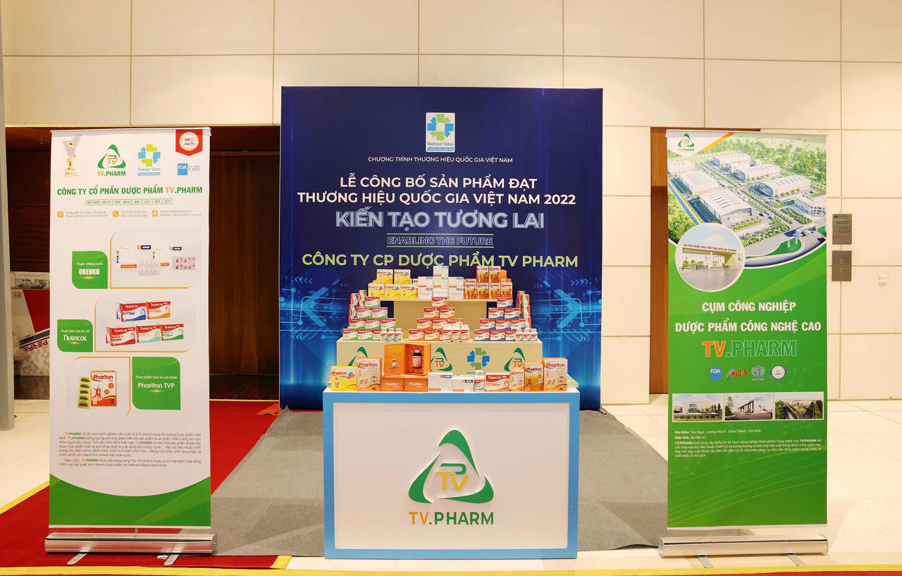 Dược phẩm TV.PHARM tiếp tục giữ vững vị trí TOP 10 ngành Dược 