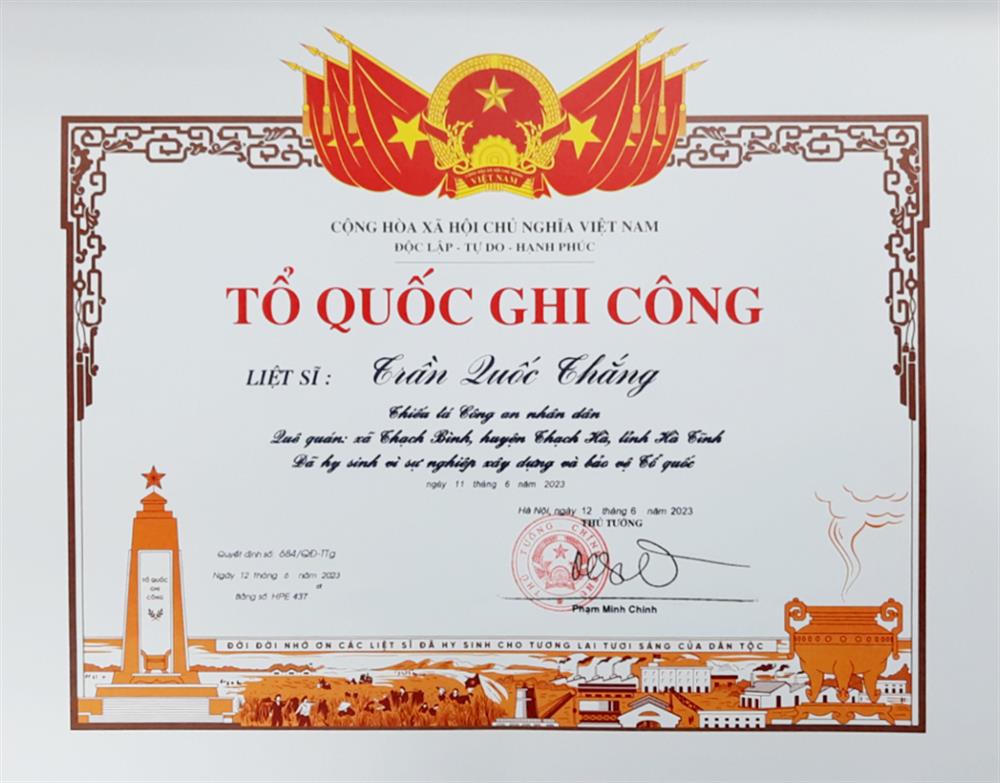  Cấp Bằng "Tổ quốc ghi công" đối với 6 liệt sĩ hy sinh tại Đắk Lắk