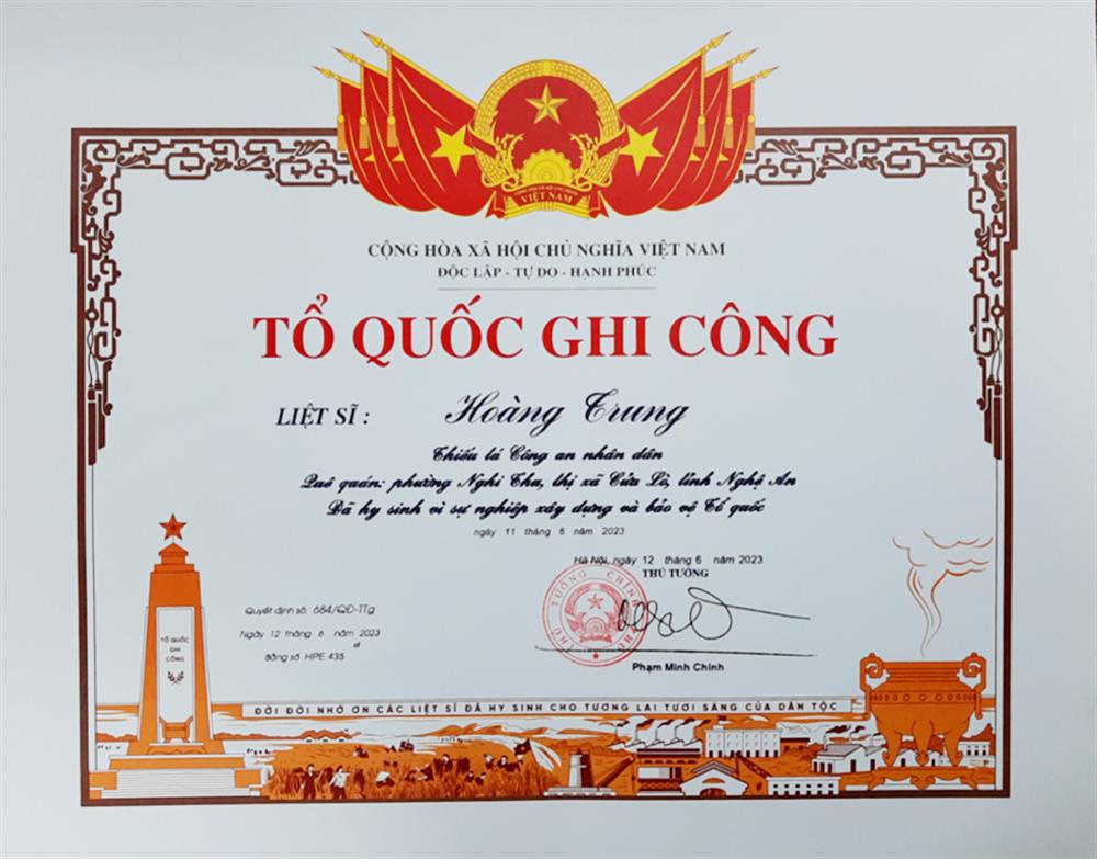  Cấp Bằng "Tổ quốc ghi công" đối với 6 liệt sĩ hy sinh tại Đắk Lắk