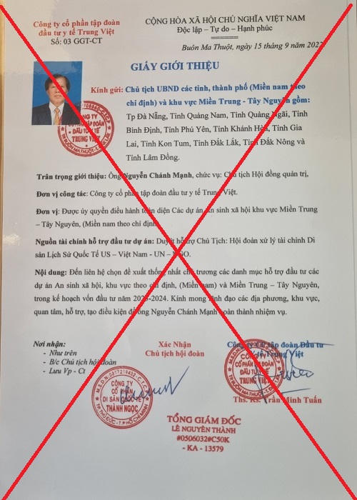 Công an tỉnh Đắk Lắk cảnh báo chiêu lừa đảo tự xưng tổ chức quốc tế 