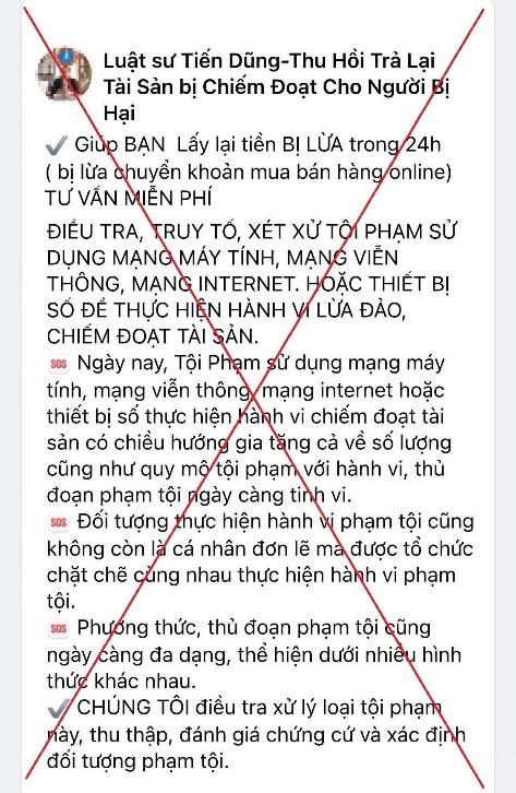 Xuất hiện "Luật sư giả" hỗ trợ thu hồi tiền lừa đảo