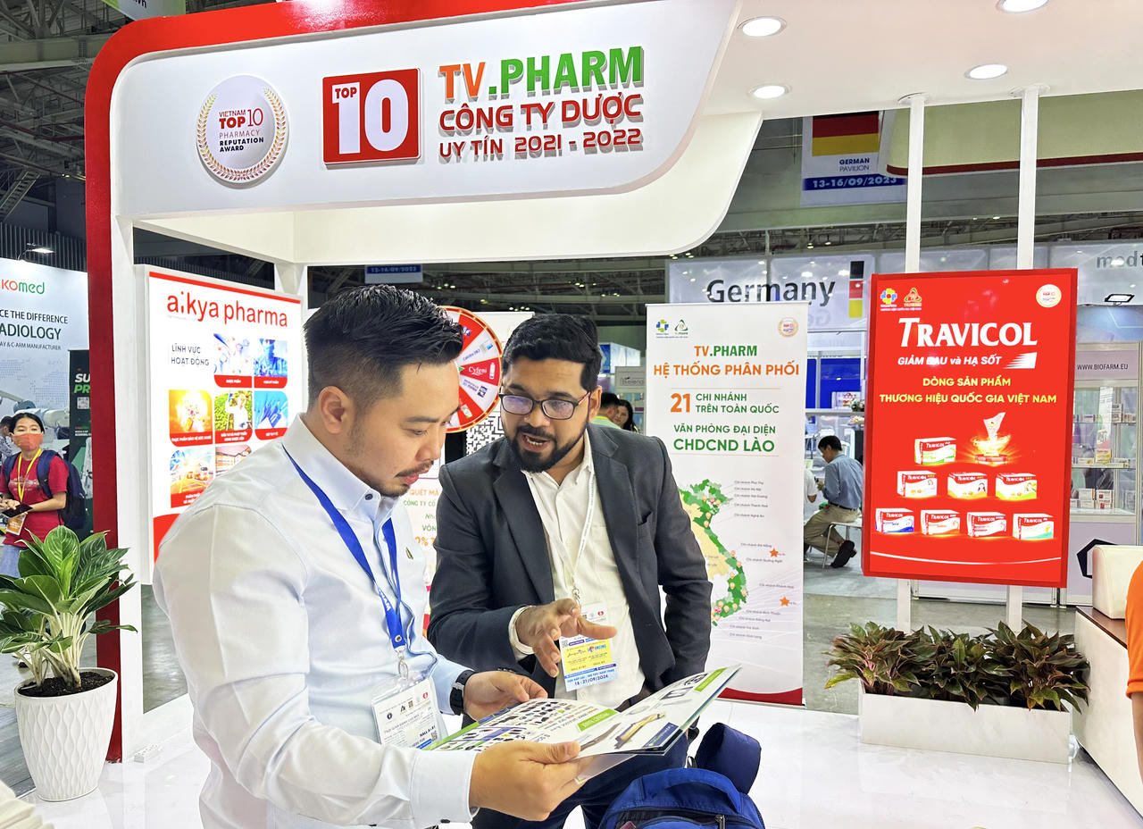 Dược phẩm TV.PHARM tăng cường kết nối giao thương tại triển lãm y tế quốc tế