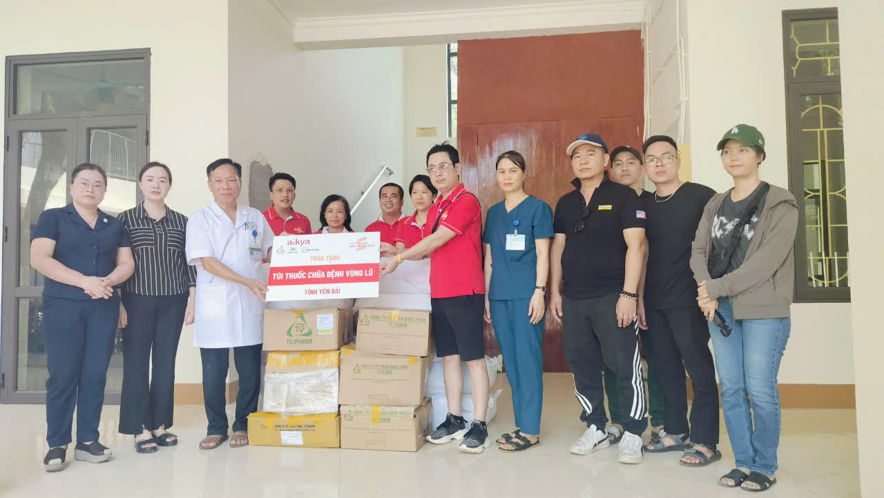 Dược phẩm TV.Pharm - AIKYA chung tay ủng hộ đồng bào bị thiệt hại do bão Yagi và lũ quét