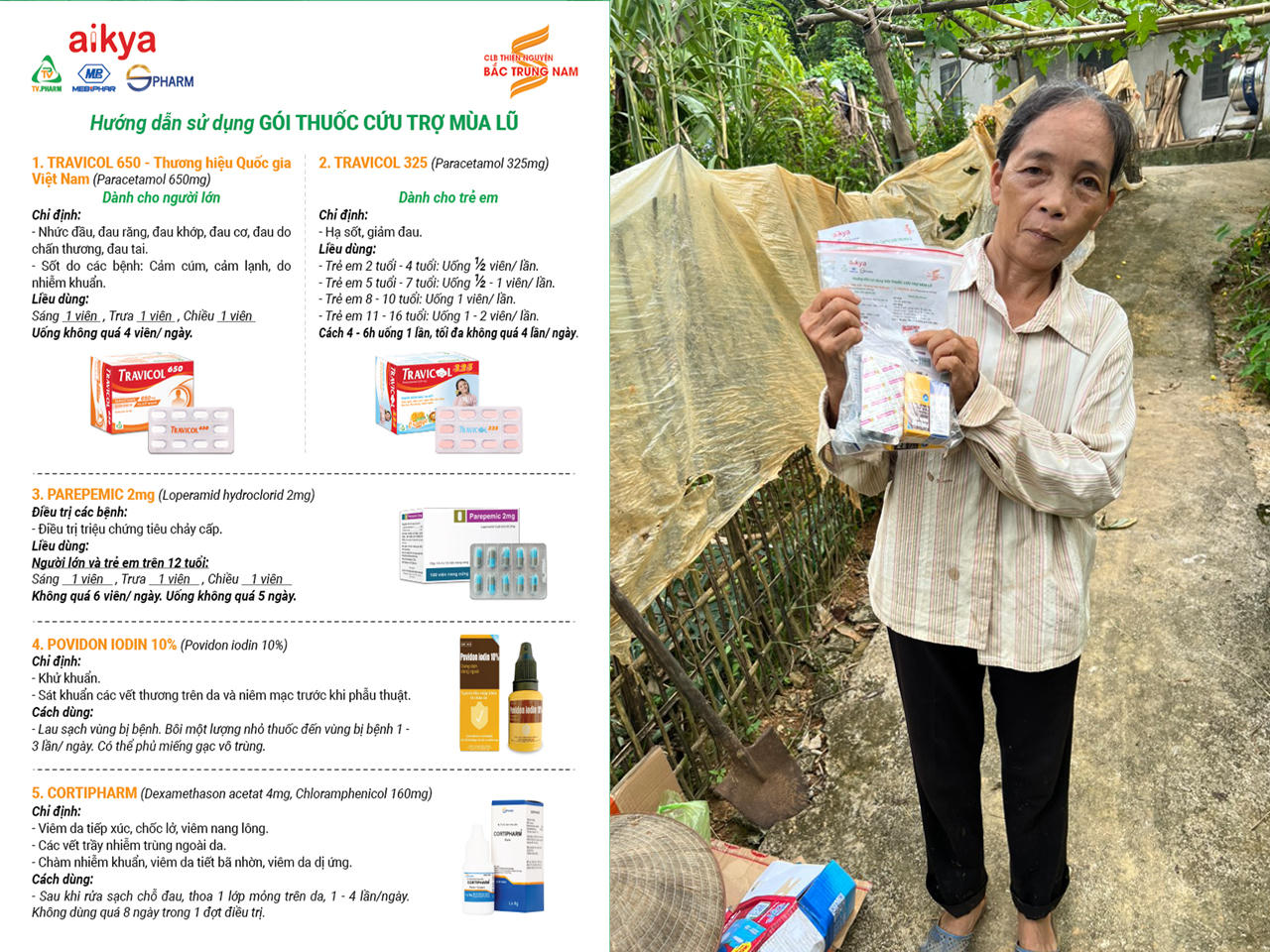 Dược phẩm TV.Pharm - AIKYA chung tay ủng hộ đồng bào bị thiệt hại do bão Yagi và lũ quét