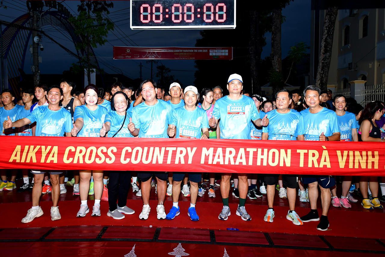 Giải chạy Aikya Cross Country Marathon Trà Vinh 2025 thu hút vận động viên Top Elite tranh tài
