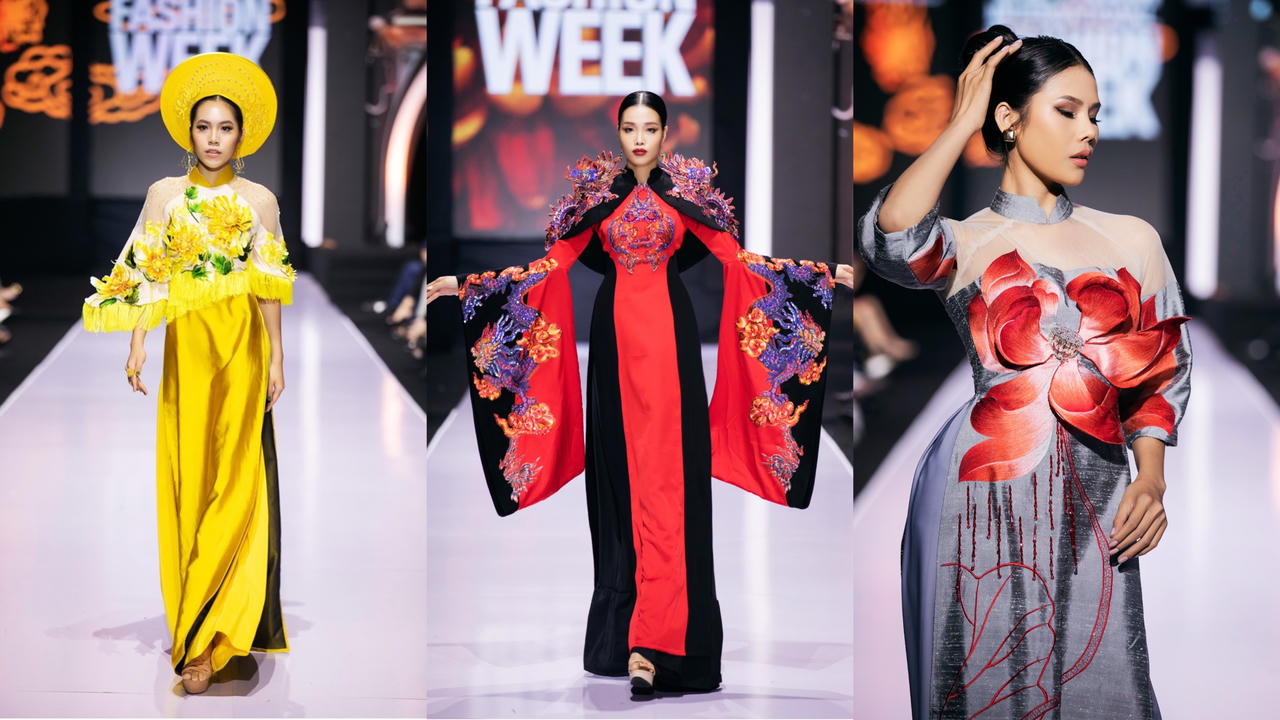 Lương Thuỳ Linh khoe sắc trong bộ sưu tập 'Hoa cúc và Mặt trời Đại Việt' của NTK Vũ Lan Anh