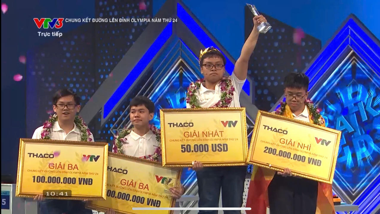 Võ Quang Phú Đức vô địch Đường lên đỉnh Olympia năm 2024