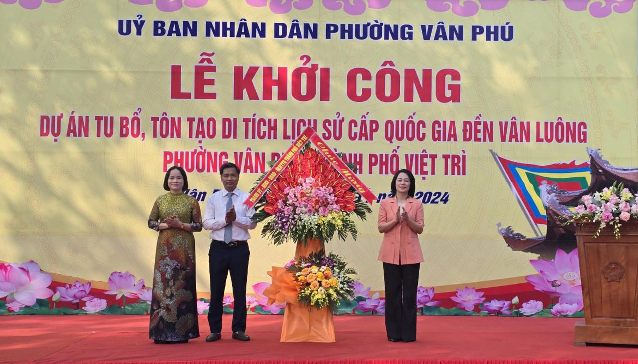 Khởi công dự án tu bổ, tôn tạo Di tích lịch sử Quốc gia - Đền Vân Luông