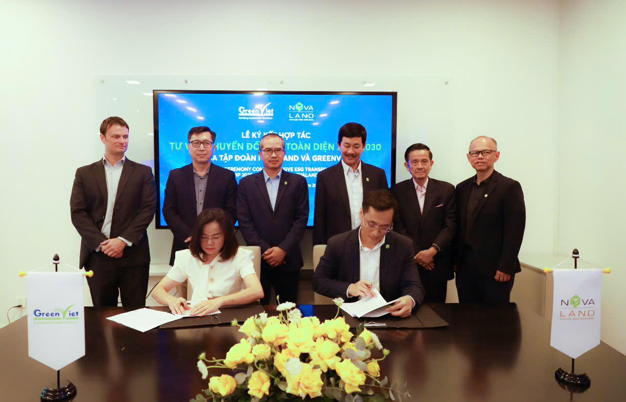 Novaland bắt tay GreenViet triển khai ESG toàn diện, hướng tới đạt chuẩn phát triển bền vững quốc tế 