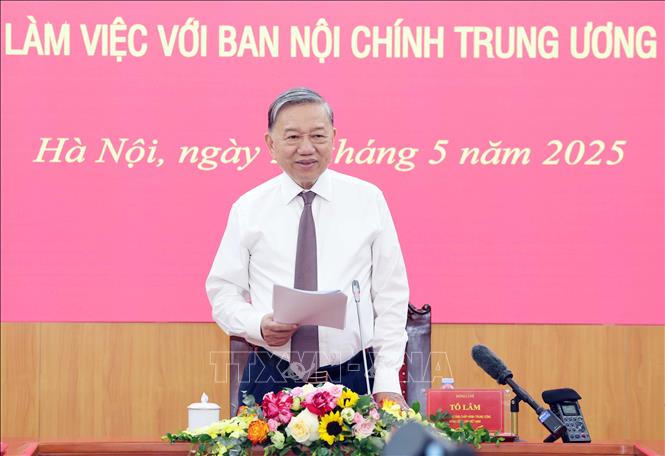 Tổng Bí thư Tô Lâm: Công tác nội chính phải hướng mục tiêu giữ vững ổn định để phát triển đất nước
