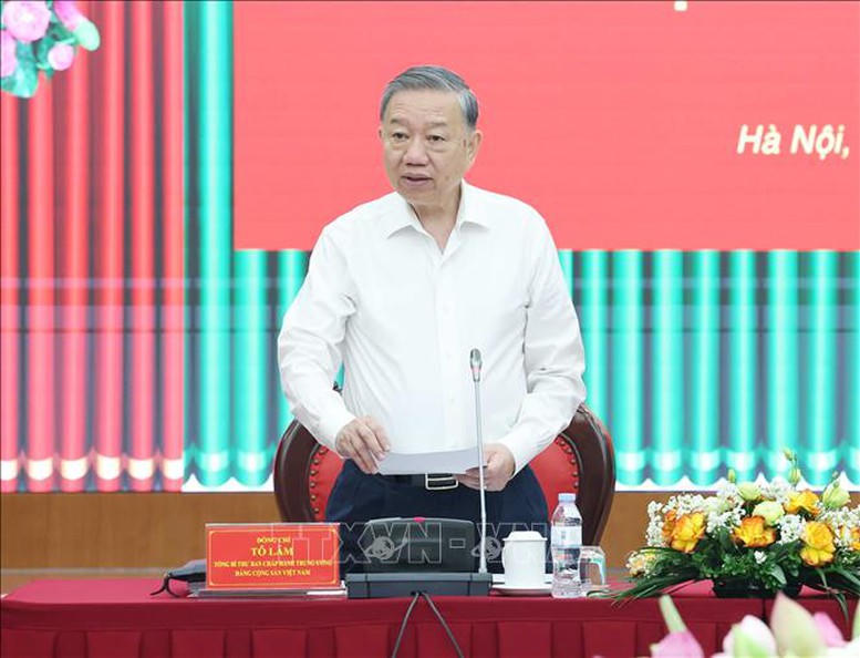 Tổng Bí thư Tô Lâm làm việc với Ủy ban Kiểm tra Trung ương