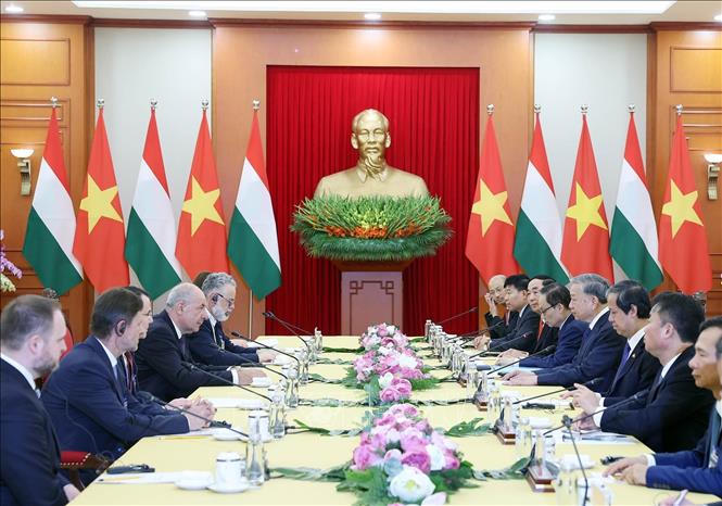 Tổng Bí thư Tô Lâm hội kiến Tổng thống Hungary Sulyok Tamás