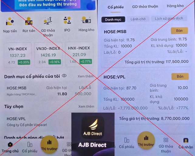 Công an TP Hà Nội cảnh báo thủ đoạn lừa đảo qua app chứng khoán giả mạo