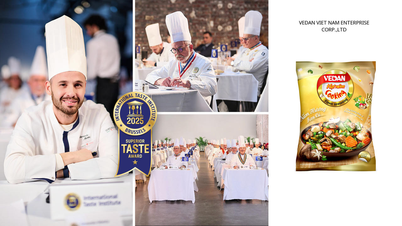 Hai sản phẩm hạt nêm Vedan được trao tặng danh hiệu 'Vị ngon thượng hạng 2025'