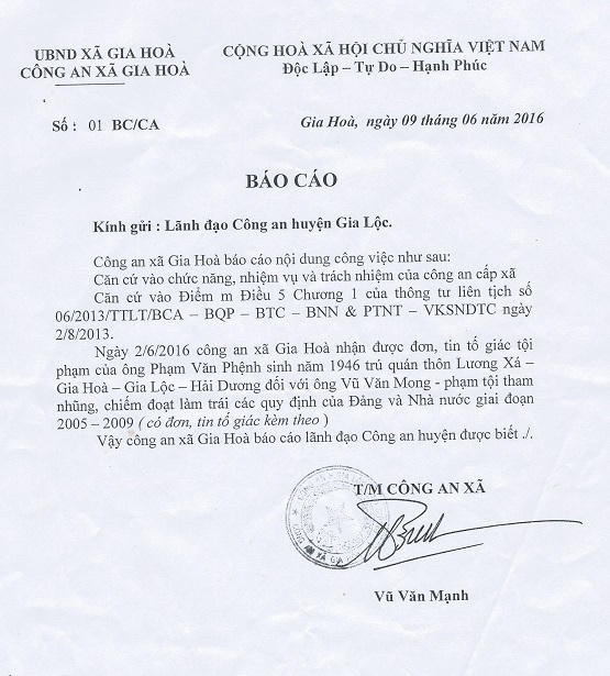 “Nản lòng” với cách giải quyết tố cáo tham nhũng  ở Gia Lộc, Hải Dương