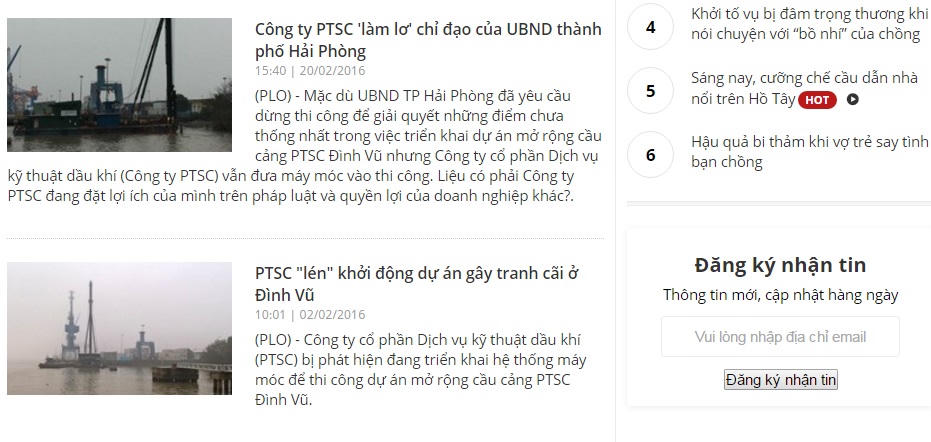 Lợi ích và pháp luật, nhìn từ dự án mở rộng cầu cảng của PTSC Đình Vũ