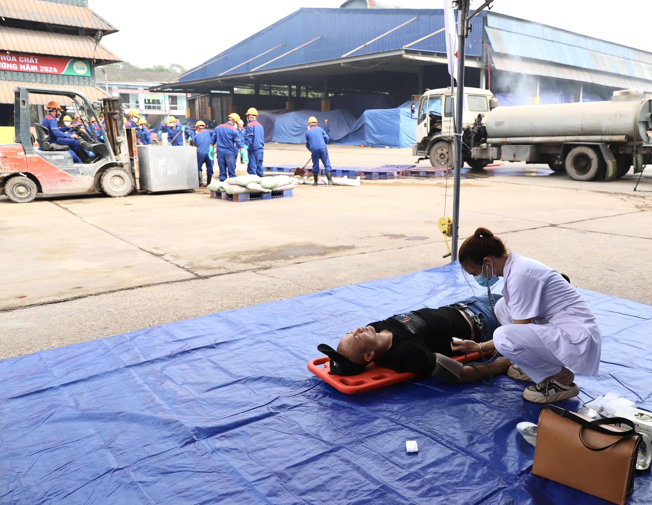 Supe Lâm Thao tổ chức diễn tập ứng phó sự cố hoá chất, ứng phó sự cố môi trường năm 2024