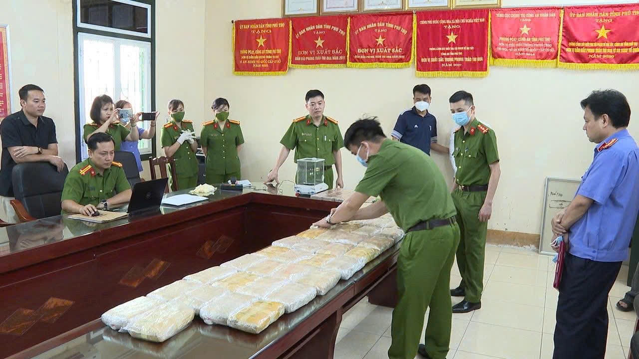 Công an Phú Thọ triệt phá thành công chuyên án ma túy xuyên quốc gia