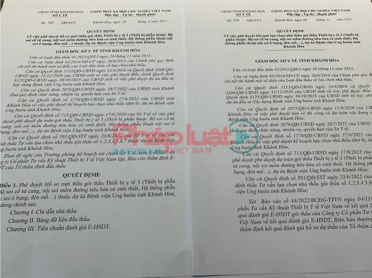 Khánh Hòa: Sở Y tế thông tin phản hồi liên quan đến gói thầu “Thiết bị y tế 3” năm 2022