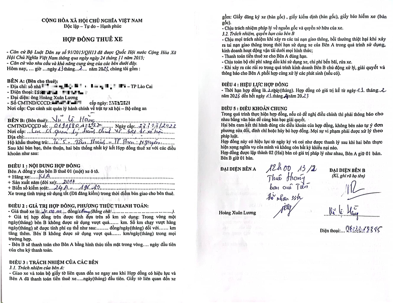 Hy hữu: Thuê ô tô tự lái mang đi cầm cố rồi “nhờ” chủ xe đến chuộc lại