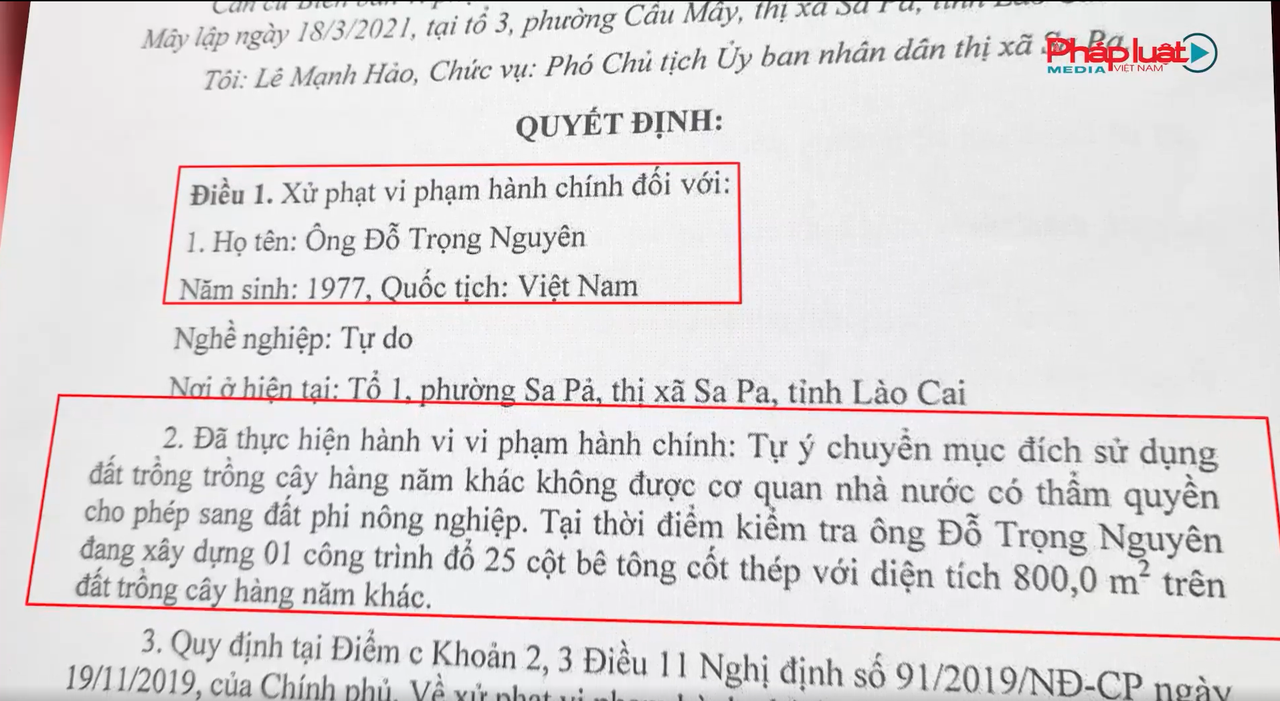 Lào Cai: Vì sao Thị xã Sa Pa tiến hành cưỡng chế “Vườn Vô Cực”? - (Bài 1)