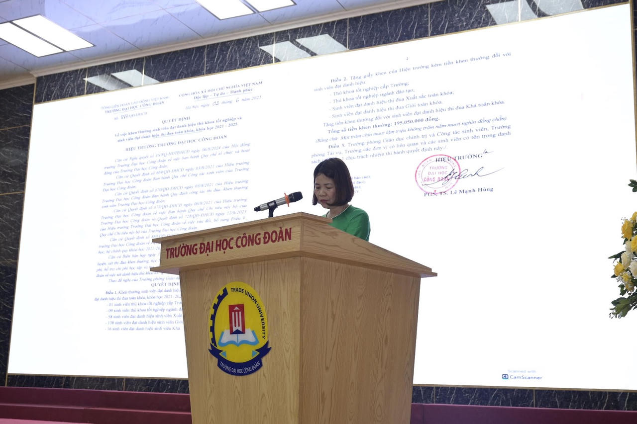 Trường Đại học Công đoàn tổ chức Lễ Bế giảng và Trao Bằng tốt nghiệp năm 2025