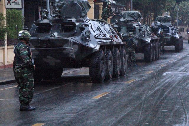 Xe bọc thép đảm bảo an ninh dịp lãnh đạo Mỹ - Triều tới Việt Nam