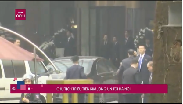 Đoàn xe ông Kim Jong Un về tới khách sạn Melia